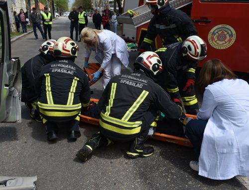Organizovana pokazana vježba – Simulacija saobraćajne nezgode.